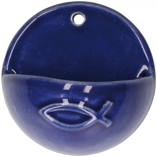 Wandweihwasserbecken aus Keramik, Durchmesser: 7 cm